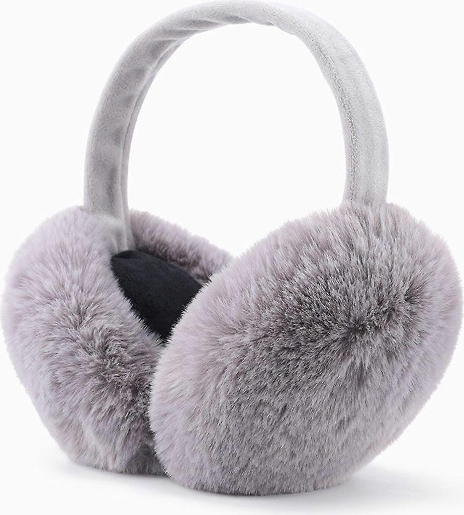 Women's Winter Warm Earmuffs, Plush Earmuffs, Gray