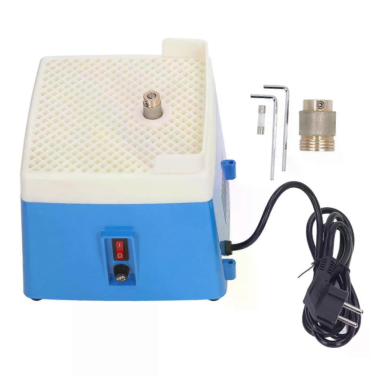 Stained Glass Grinder Stained Glass Grinder Machine Mini Portable Art Grinding Processing Tool Kit Dustproof with 1in Bit Blue