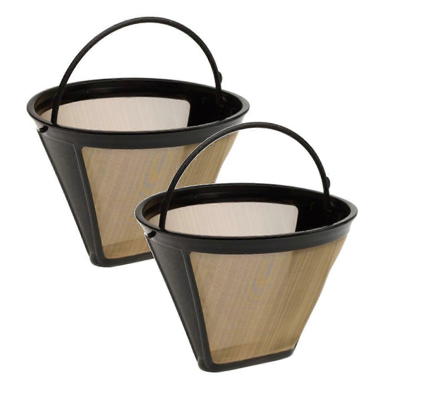 Mesh Coffee Basket Filter, Coffee Filter Mesh, Coffee Filters Fine Net, Reusable Coffee Filter(2pcs, yellow)