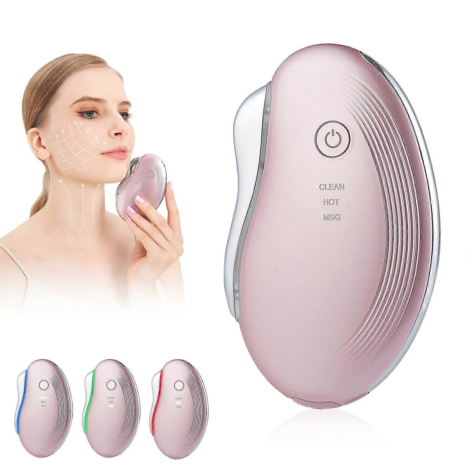 Heat Electric Gua Sha Tool, Face Massager 4in1 Multiple Function Gua Sha Electric Massager for The Face and Neck