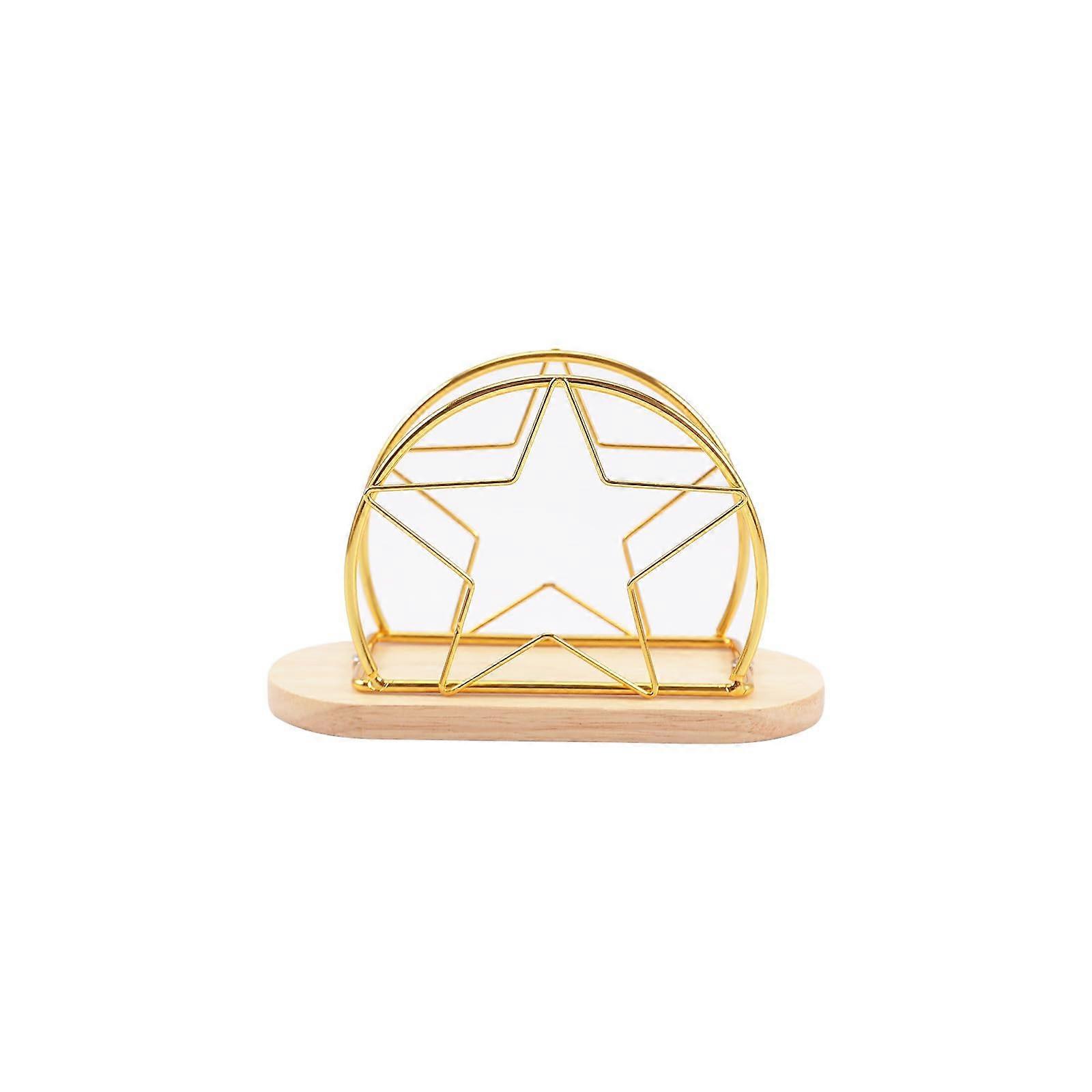 Freestanding Paper Dispenser in Durable Iron for Hotels - Gold Star Shape, Various Interior Styles, Ideal for Commercial Use
