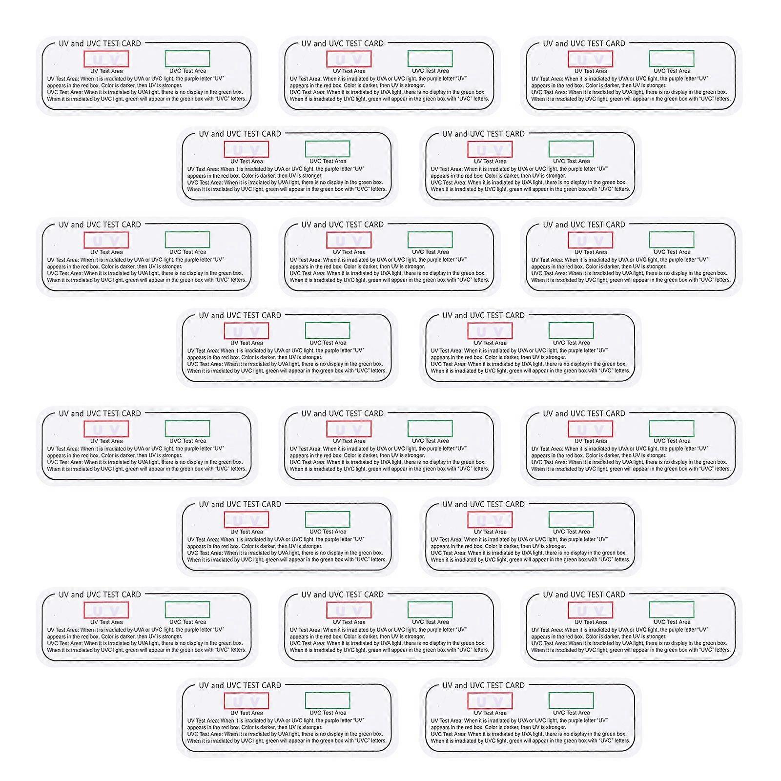 20pcs Light Test Cards For Uva And Uvc Light Detection Wavelength Indicator Cards For Indoor Uvc Light Identification Accurate Testing Card For Home A