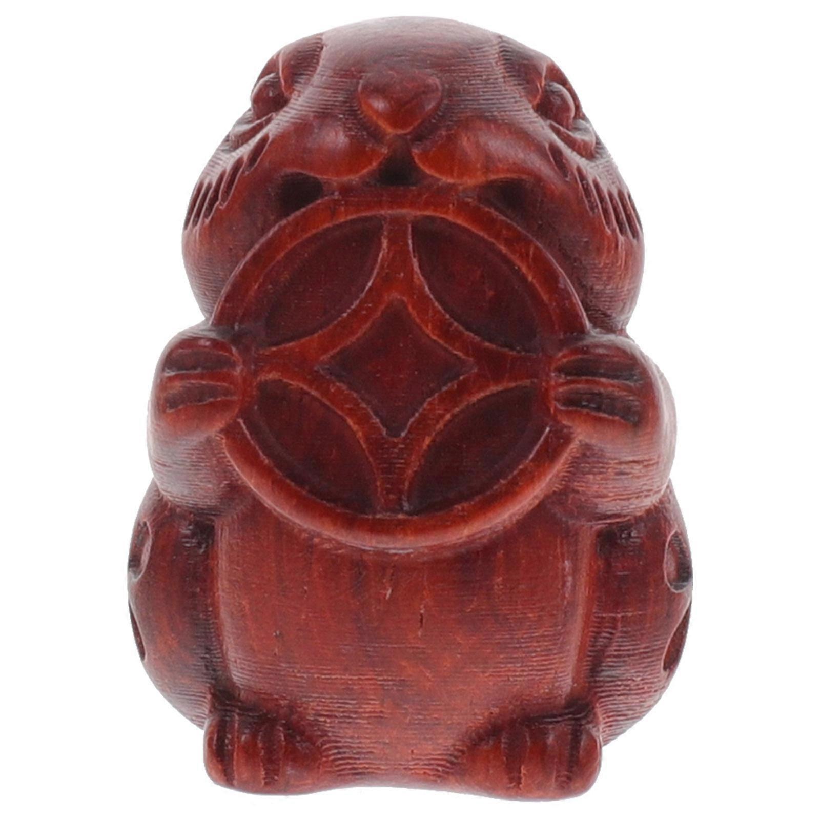 Decorative Wood Bunny Charm Animal Decor Rabbit Shape Retro Style Brown 29*26*21mm present Accessory 1Set