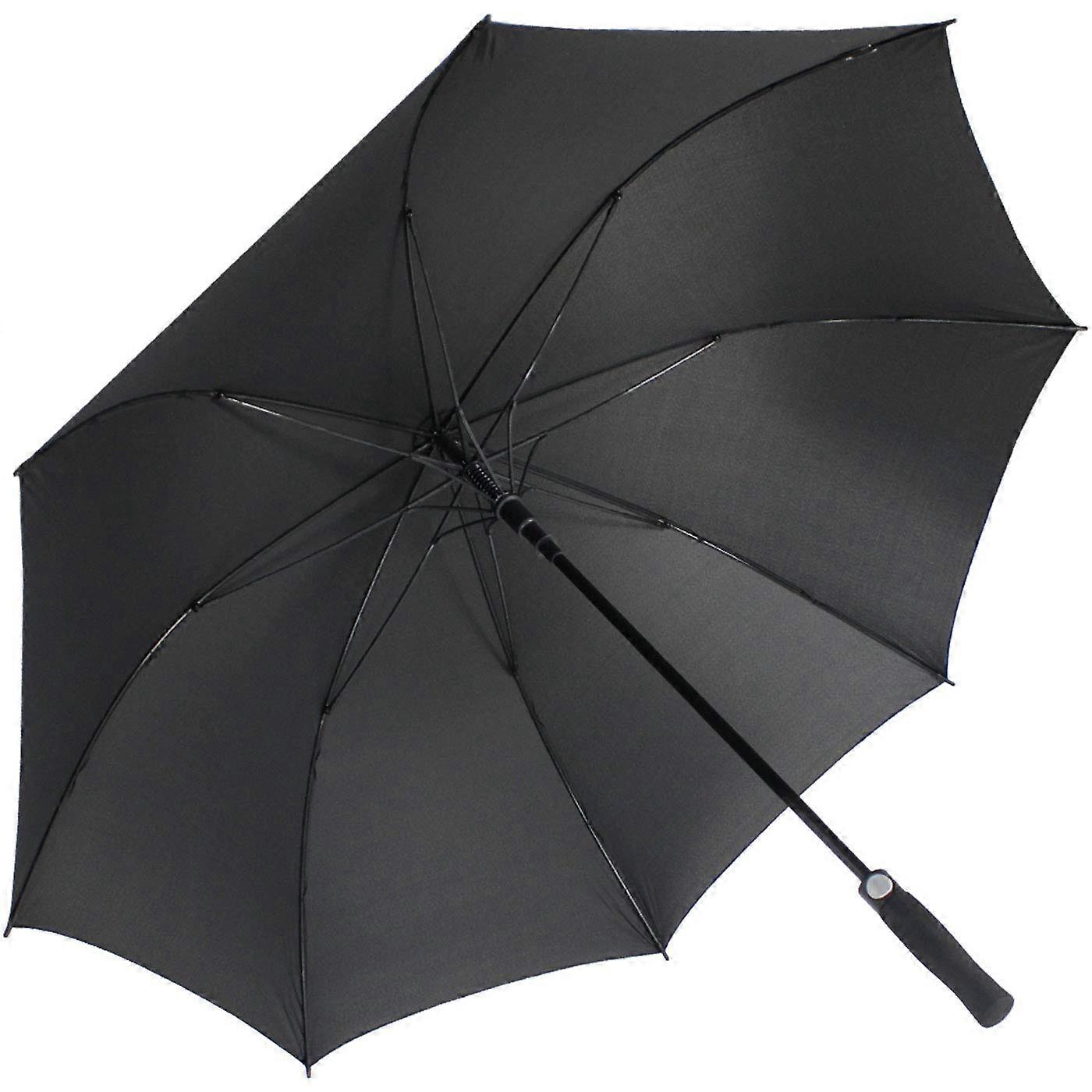 XXL Walking Umbrella - Automatic Fibreglass Golf Umbrella, Black, Extra Large Canopy, Windproof Design