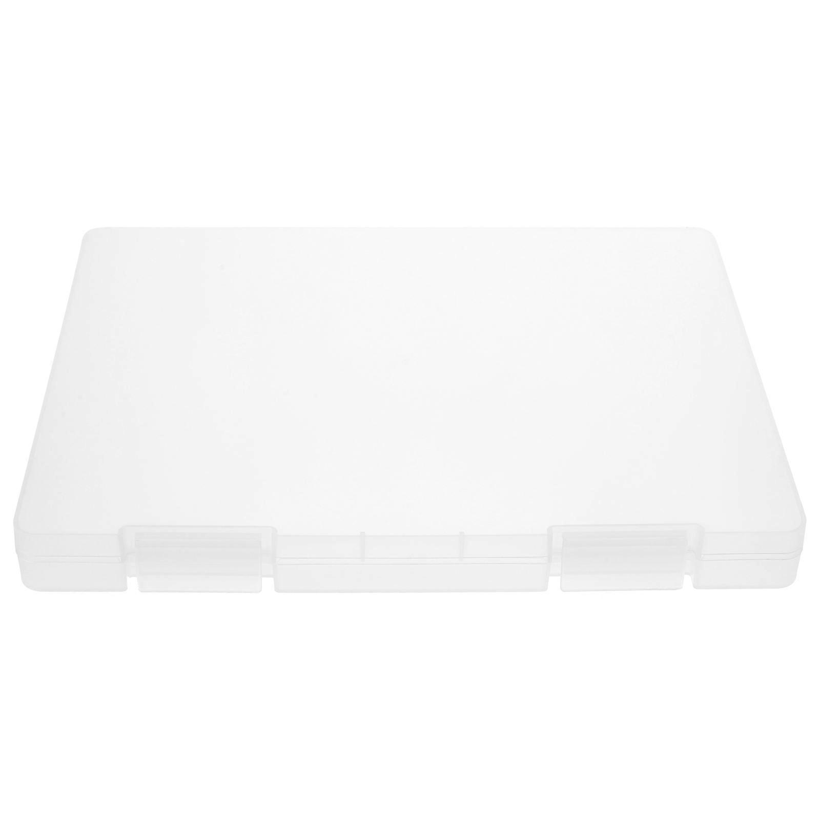 Portable File Holder File Paper Storage Box Plastic Project Case Document Management White 31.80X24.00X3.00CM Storage 1Pack