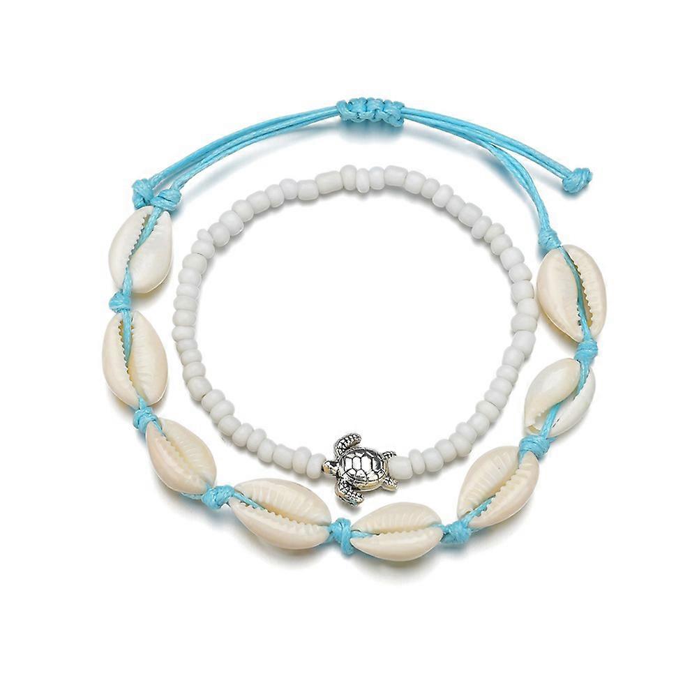 Here's a polished and engaging product description for your **2pcs Vintage Shell Beads Ankle Chain Fashion Anklet Jewelry**:
✨ **Vintage Shell