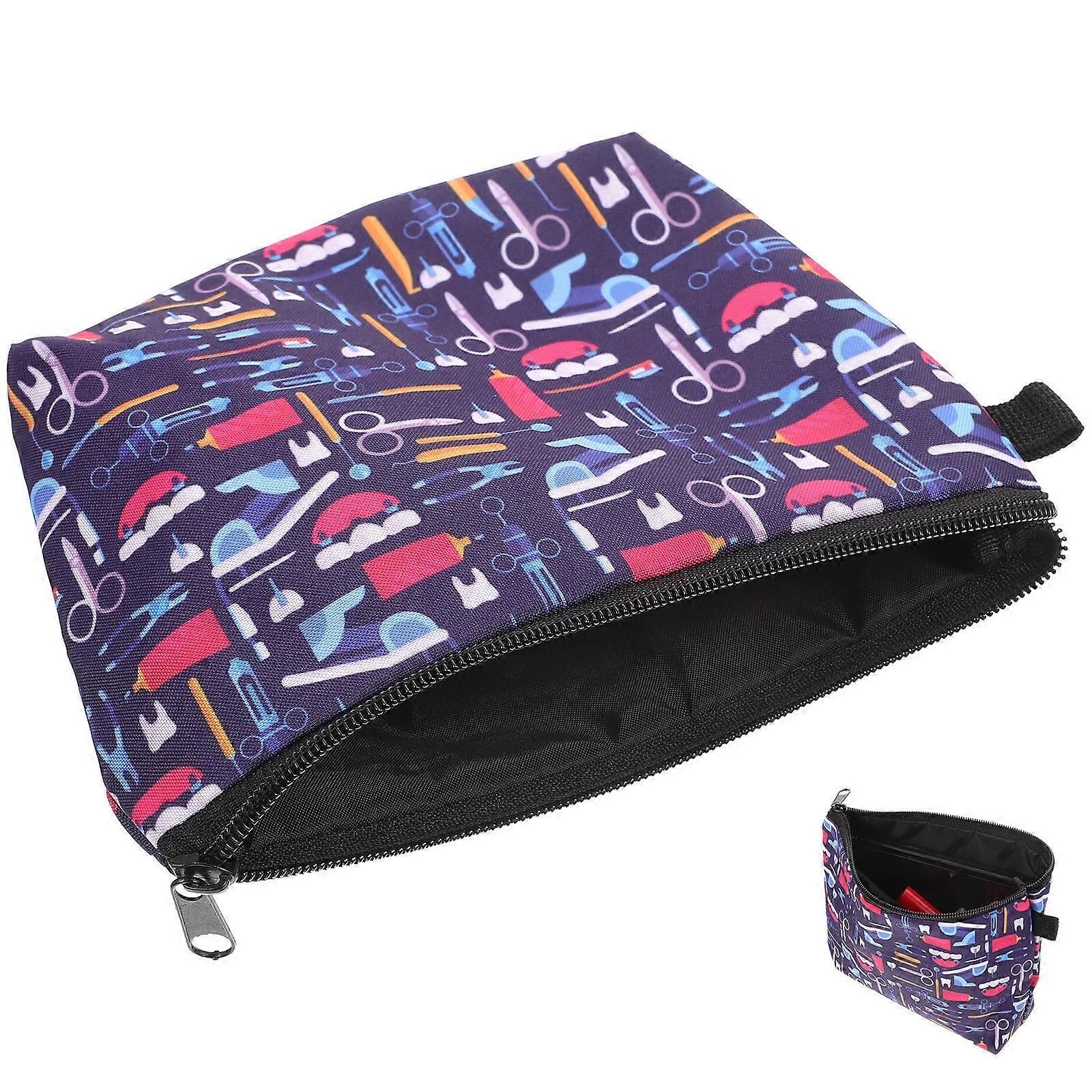 Travel Makeup Bag Practical Design Rectangular Cosmetics Bag Women Daily Use Polyester 1Pack