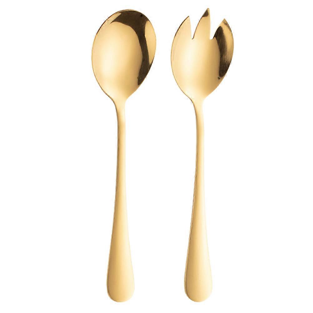 Sporks Salad Forks Dual Purpose Fork Spoon Corrosion Resistant 20X4.5X0.5cm 2Pcs