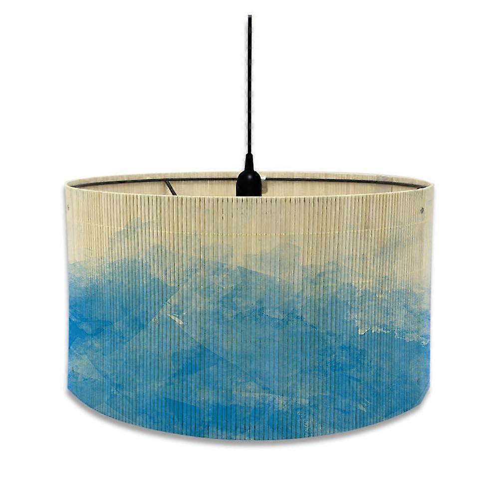 Lampshade for Table Lamp, Colour Gradient Pendant Cover for Floor Lamp, Living Room (Blue)