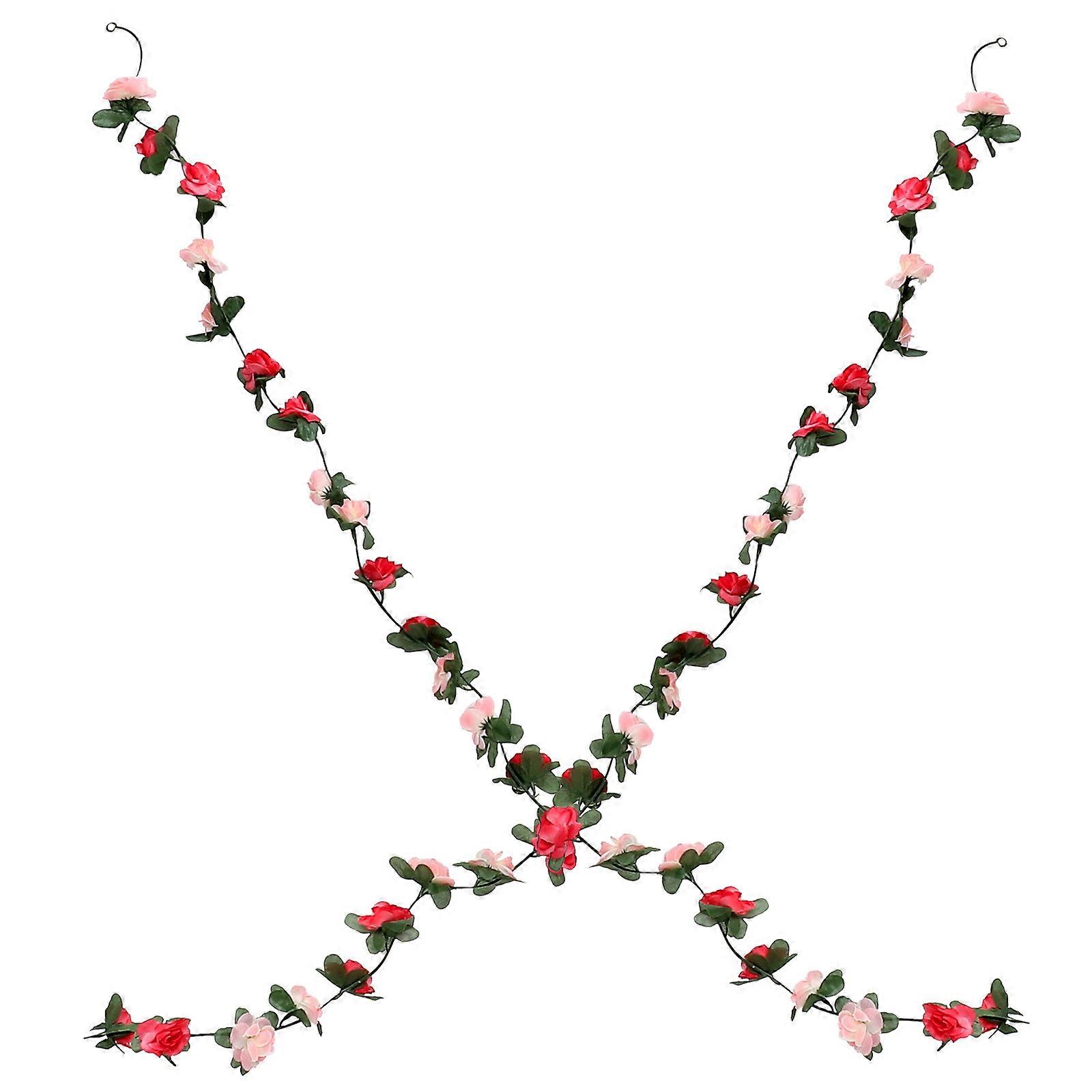 Artificial Flower Garland Faux Peony Garlands Floral Arrangement Garden Decoration Non-Fading Technology Pink 250X3.5CM 1Pack