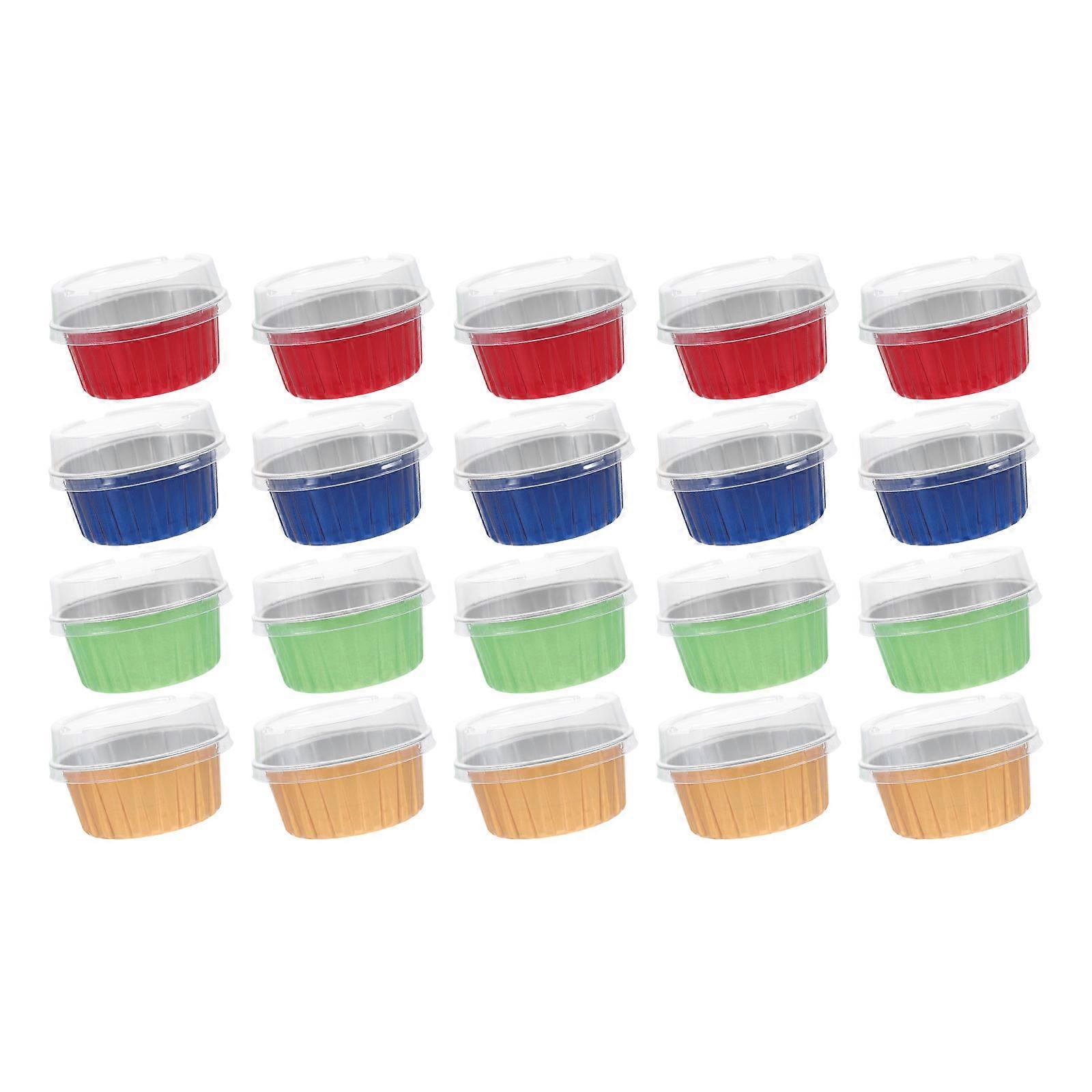 Aluminum Foil Baking Cupcake Cups Heat Resistant For Indoor Usage 8.5X6.6CM 48Pcs