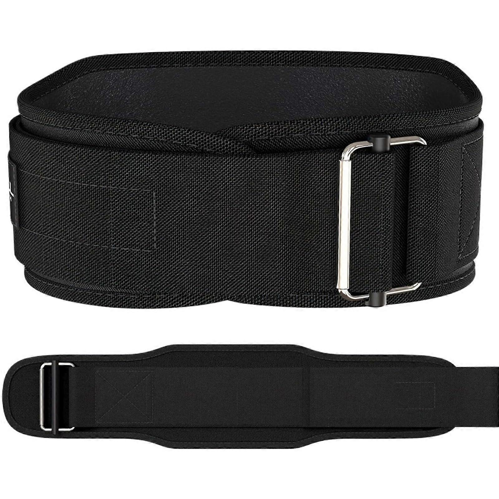 Weightlifting Belt 1-Piece, Lower Back Support for Squats, Deadlifts, Cross-Training, Ergonomic Design, Black Size M
