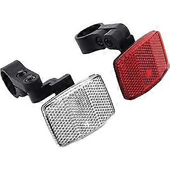 2 Pcs Front and Back Bike Reflectors Bicycle Wheel Spoke Reflectors Bracket Bike Plastic Tail Lights for Road Bike, Mountain Bike