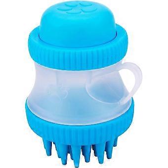 Bath brush with sink for pet shampoo