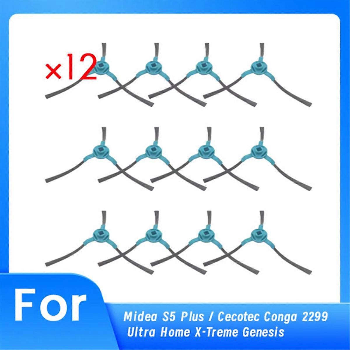 12 Pcs Side Brush for S5 Plus / 2299 Ultra Home X-Treme Cleaner Parts Replacement
