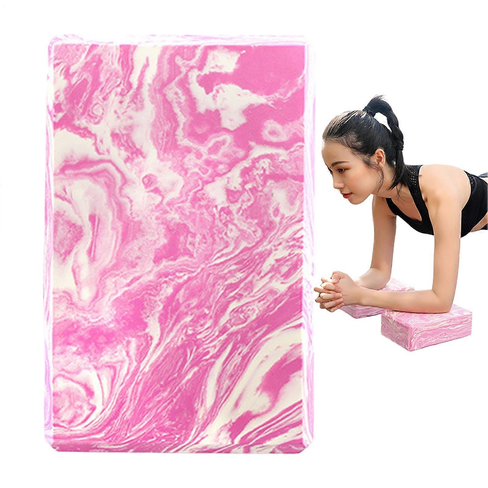 Pilates Block Eva Yoga Pink Non-Slip Lightweight Durable For Stability Balance And Deep Stretching