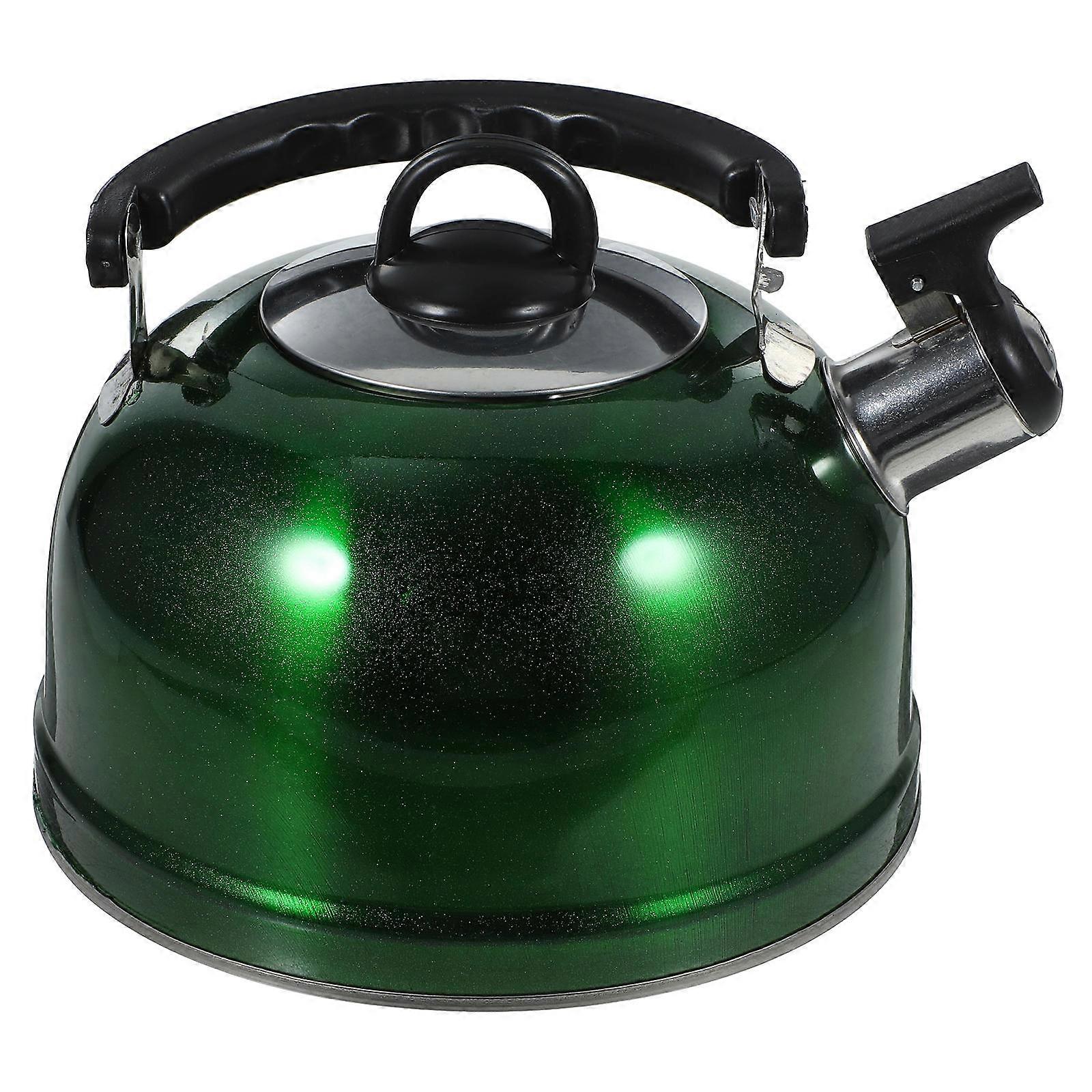 Stovetop Kettle Whistling Boiling Water Heat Resistance Green 20.00X18.50X18.50CM 1Pack