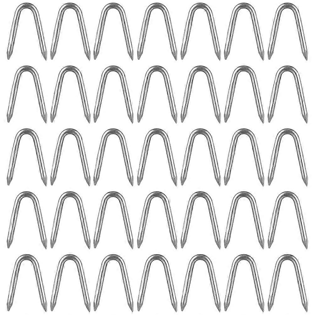 Wire Fence Tacks Heavy-Duty U-Shaped Staples for Garden Use 140Pcs