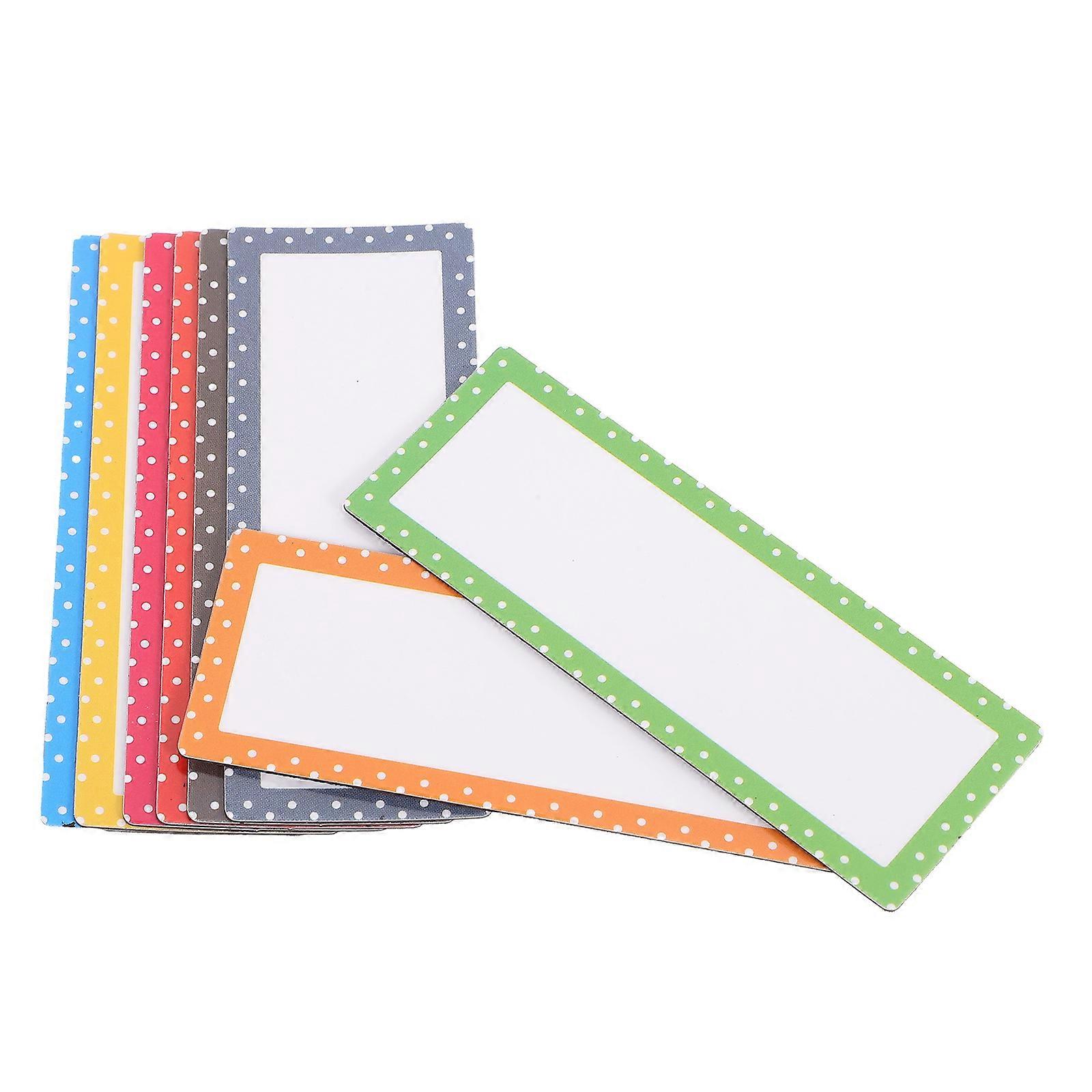 Whiteboard Magnetic Labels Magnetic Dry Erase Name Tags Reusable Label Plate For Kitchens Offices Rectangular 8Pcs