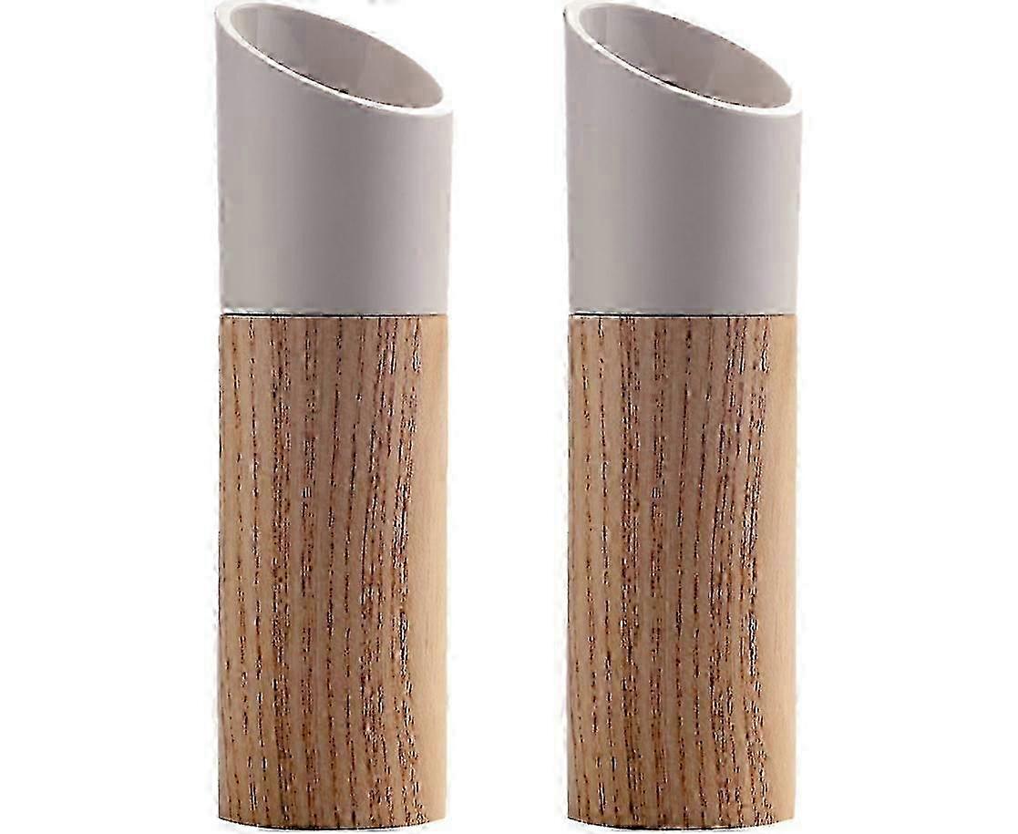 Pepper and Salt Grinder Set, Elegant Ceramic Mill, Adjustable Coarseness for Kitchen & Dining Table