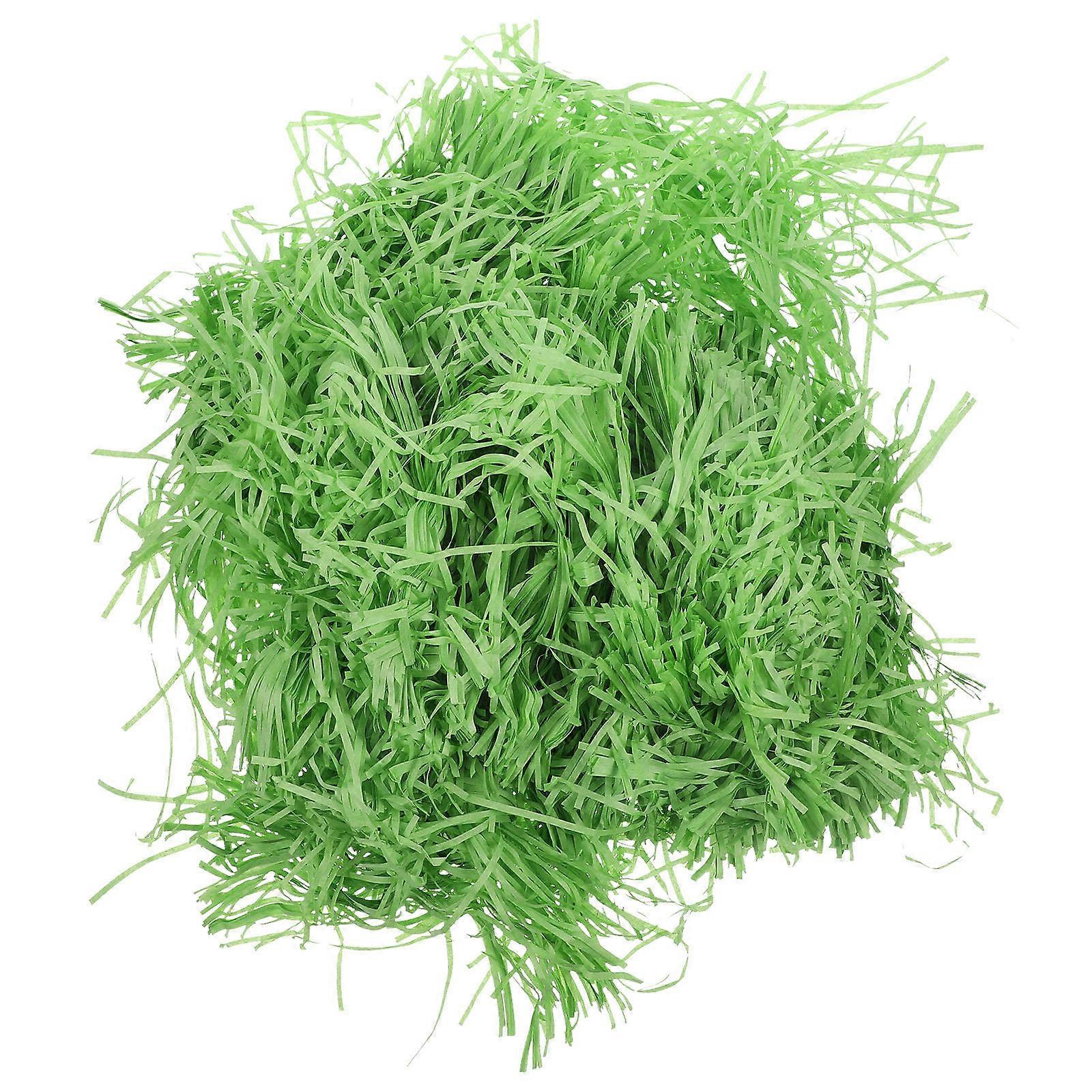 Crinkle Paper Filler in Grass Green – Shredded Packaging Material for Wrapping, Baskets, and Party Decorations
