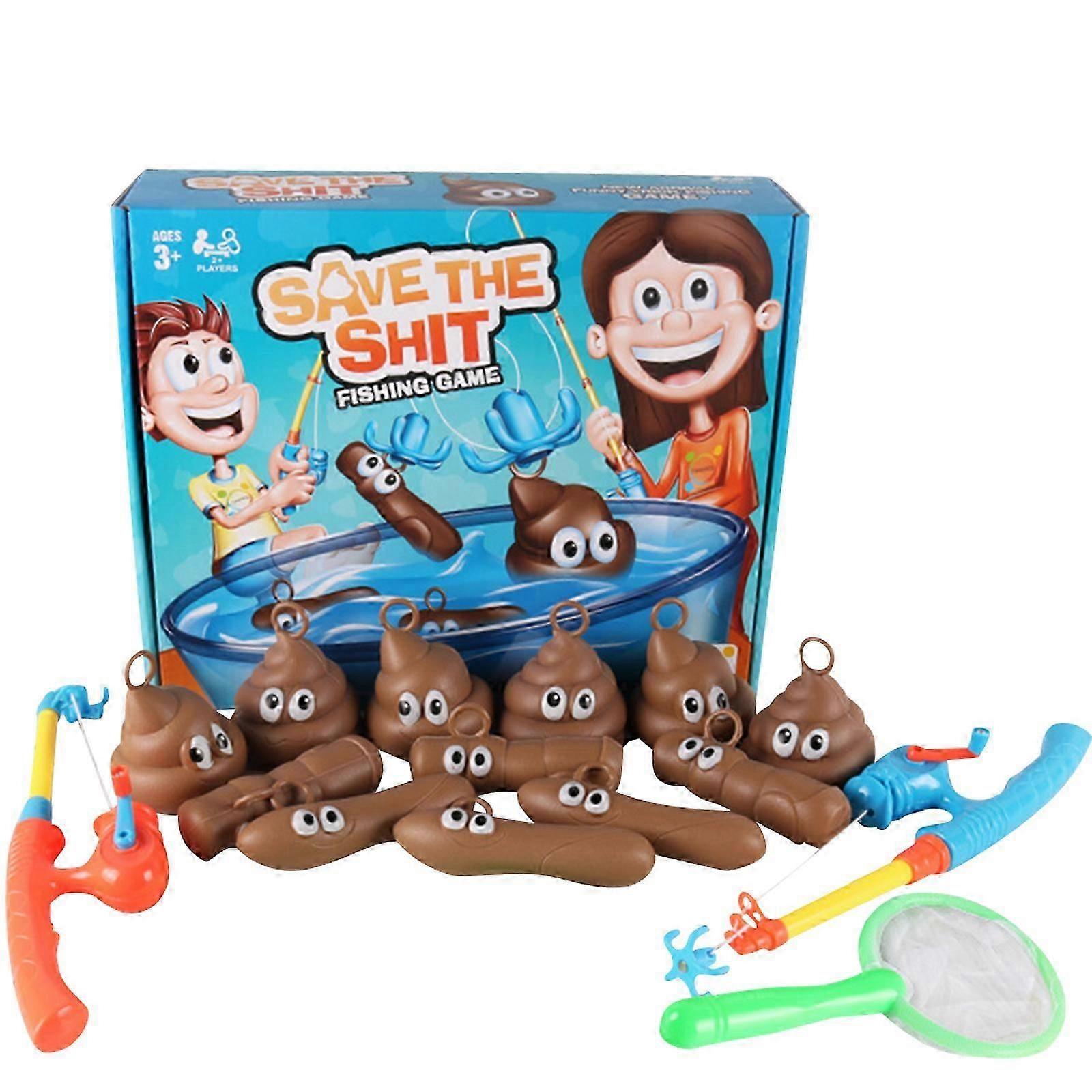 Fishing Toys Cartoon Poop Dolls Simulated Fishing Pole Net Smooth Edges Stool,Promotion