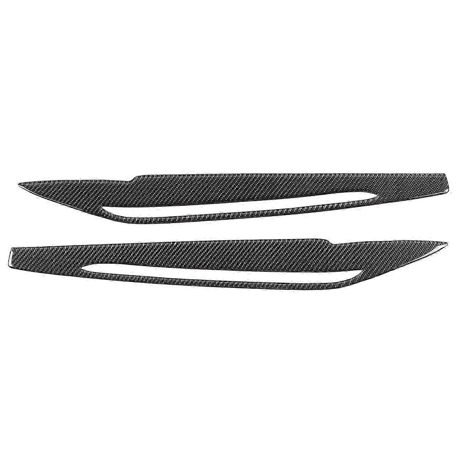 2pcs Carbon Fiber Headlight Eyebrow Eyelids Trim Decoration Suitable for a Certain Brand X5 X6 2014-2018