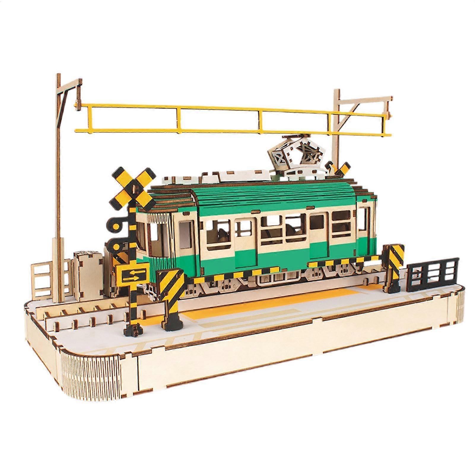 Tram Model Kit, City Tram Kit, Classic Tram Car Toy Model, Compact, Creative Model Building Toy for All Ages
