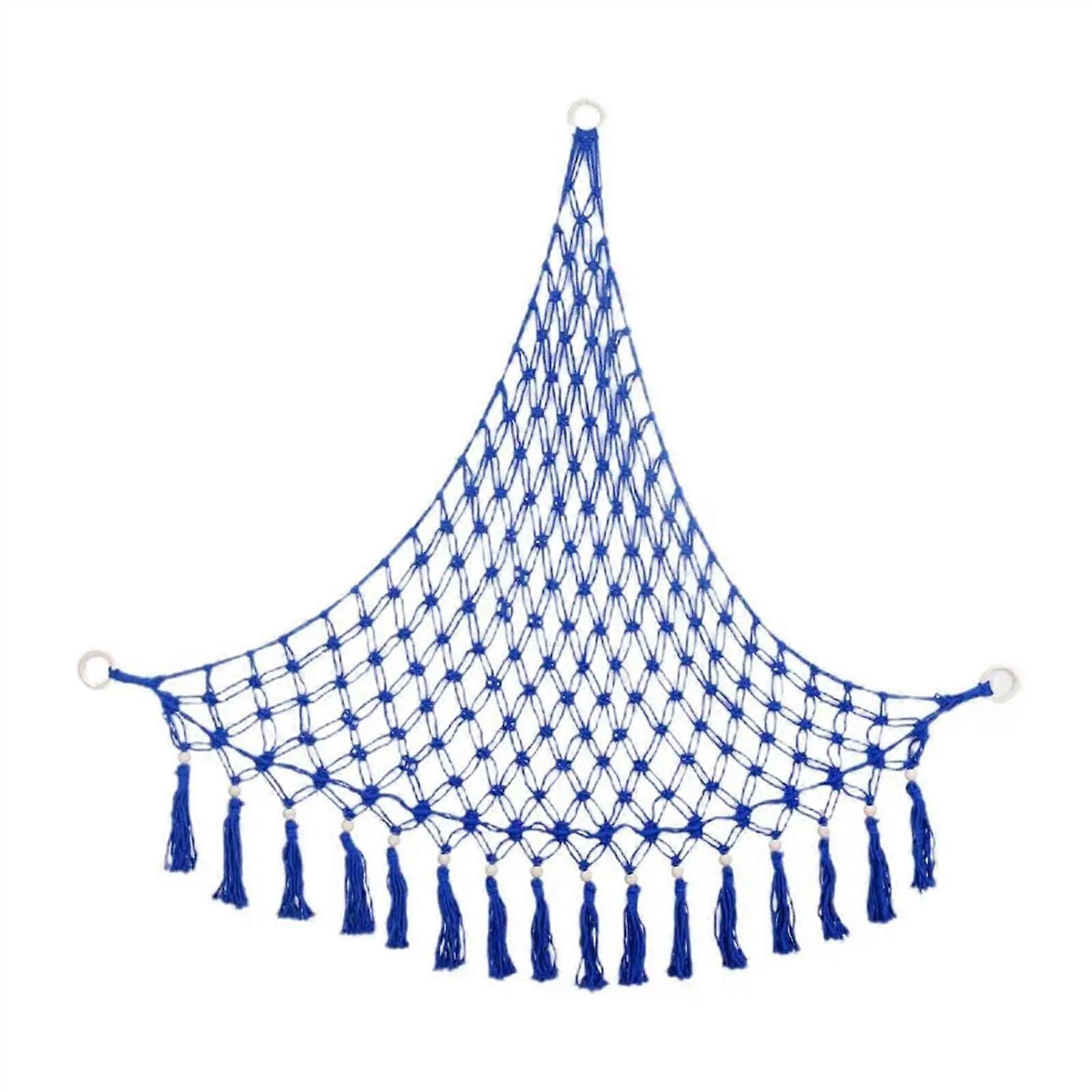 Hammock Net Macrame Toy Storage For Kids, Children's Room Toy Organizer, Boho Decor, Royal Blue