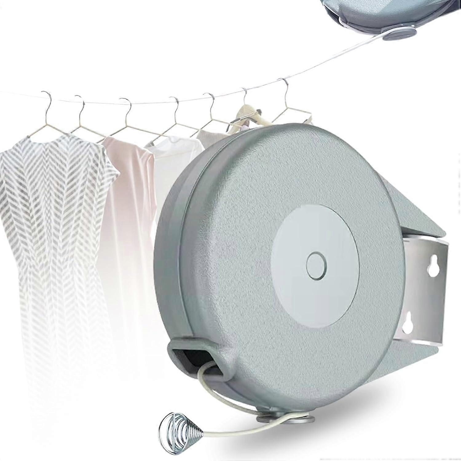 Camping retractable clothesline to prevent sagging