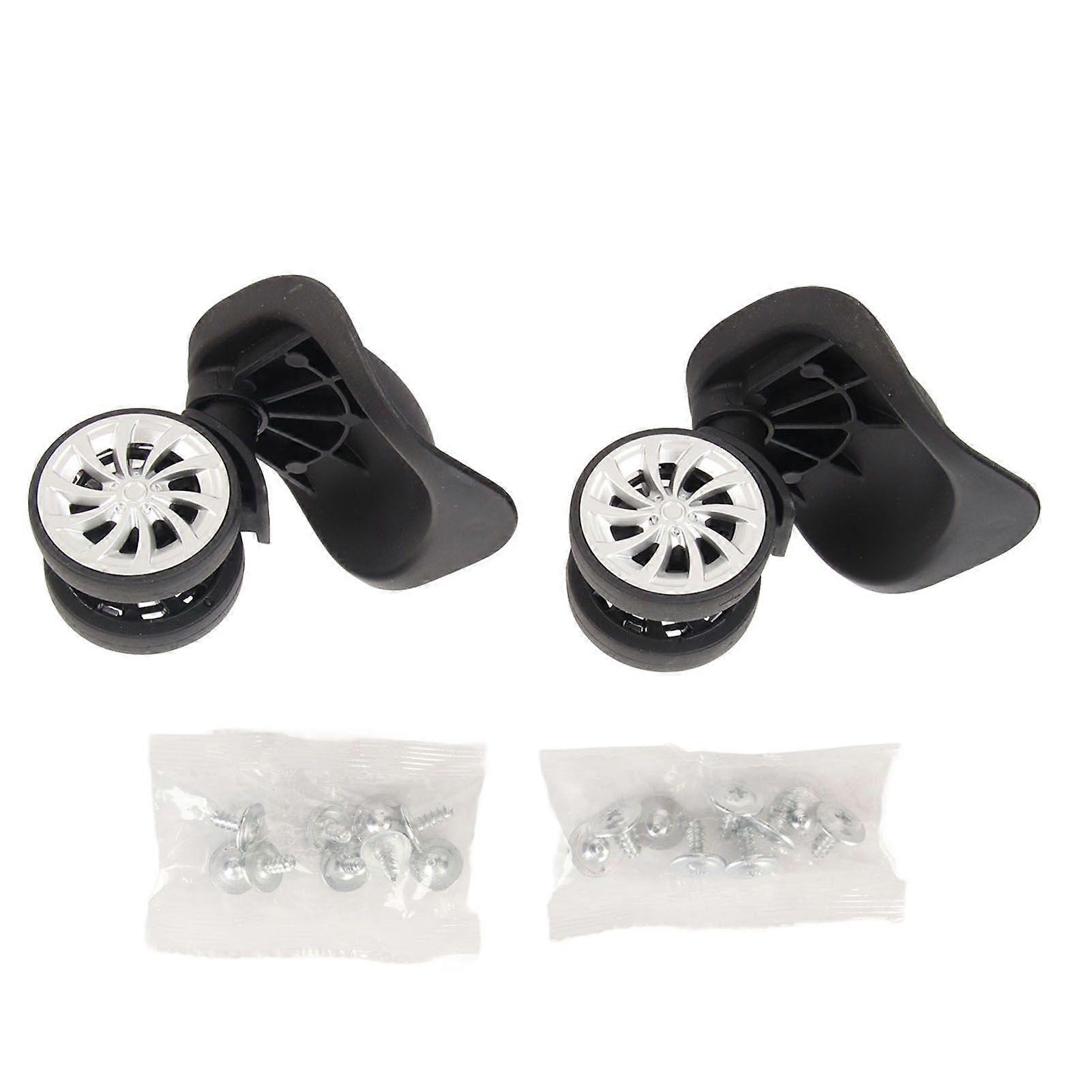 2025 Latest Model  2Pcs Luggage Wheels 360 Degrees Rotating Lockable Quiet