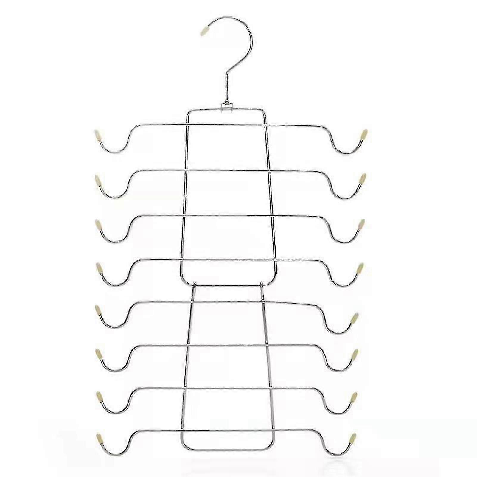 8 Layers Folding Tank Top Hanger Space-saving Clothes Storage Rack for College Dorms