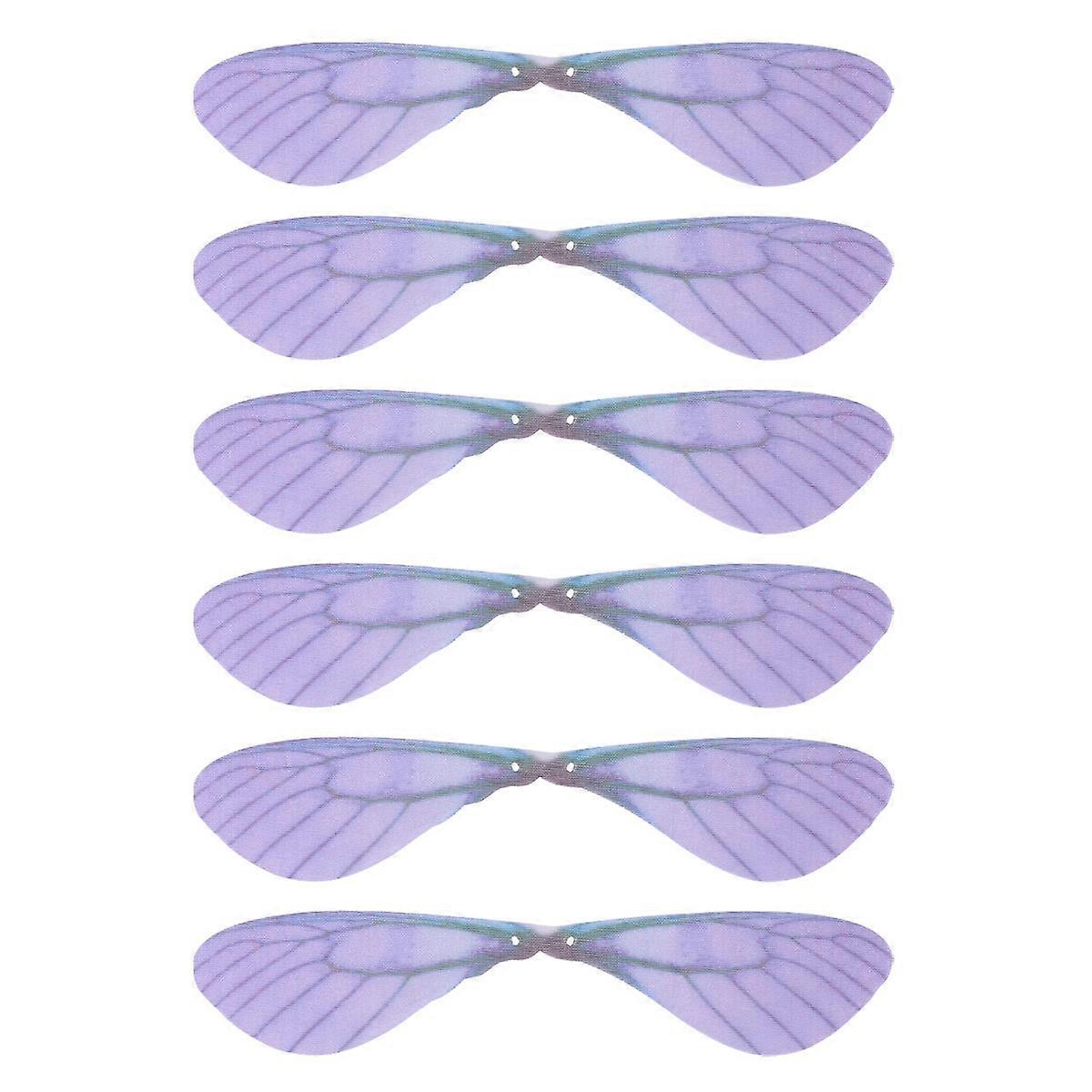 Simulation Dragonfly Decors Wing Shape Earrings Making Dark Purple 20Pcs
