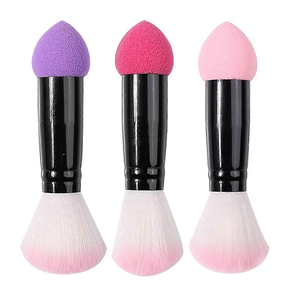 Here's a refined and appealing product description based on the title you provided:
**3pcs Double Sided Makeup Brushes – Blush & Foundation Brush