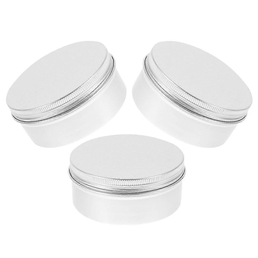 Aluminum Soap Boxes Mini Containers With Lids For Parties Round 3Pcs