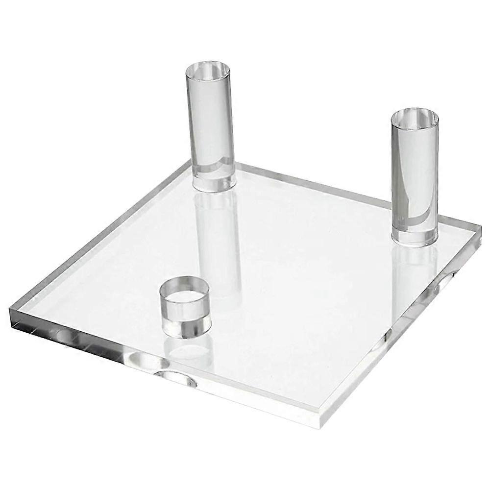 Clear Display Stand Acrylic Support Base for Minerals Gemstones Home Office 1Set