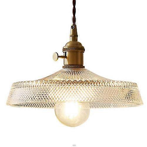 Modern chandelier in industrial style, singlehead pendant lamp with glass