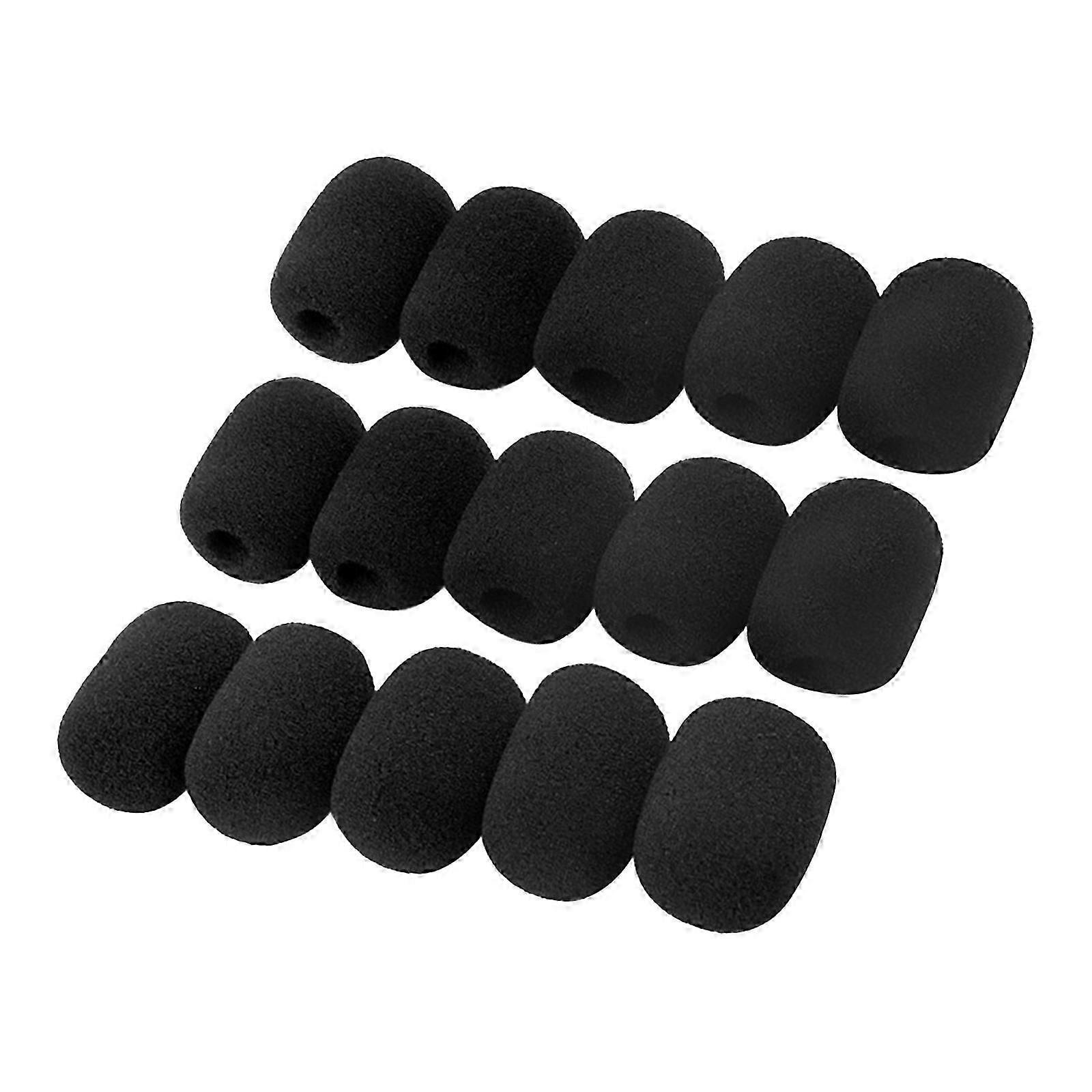 15 Stück Schaumstoff-Mikrofon-Windschutz für Headset-Mikrofon