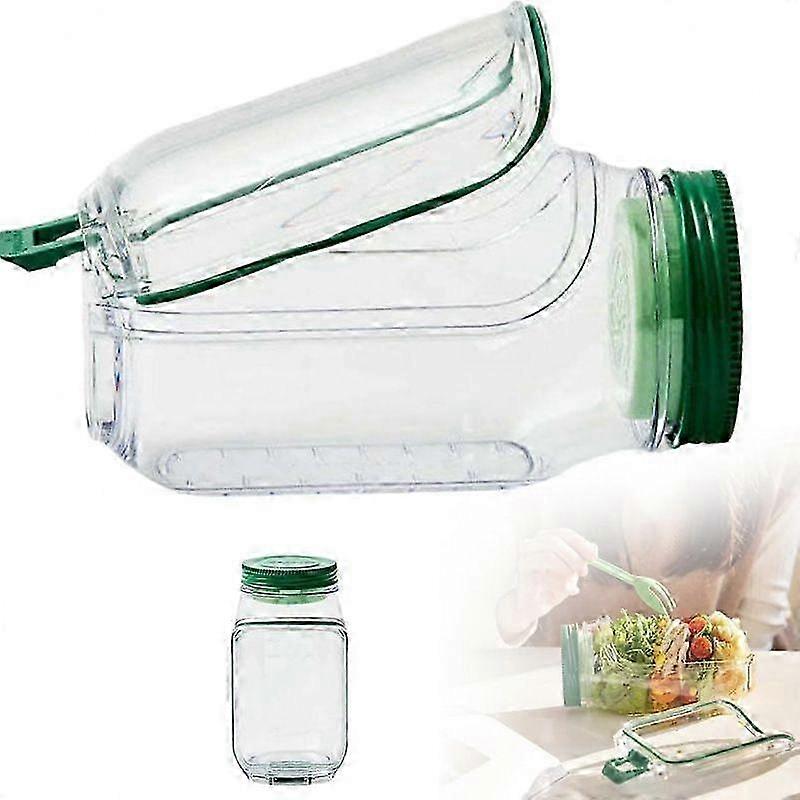 Salad Pod, Vertical Layering Salad Pod Built-in Bowl Design, All in One Container, Container for Lun