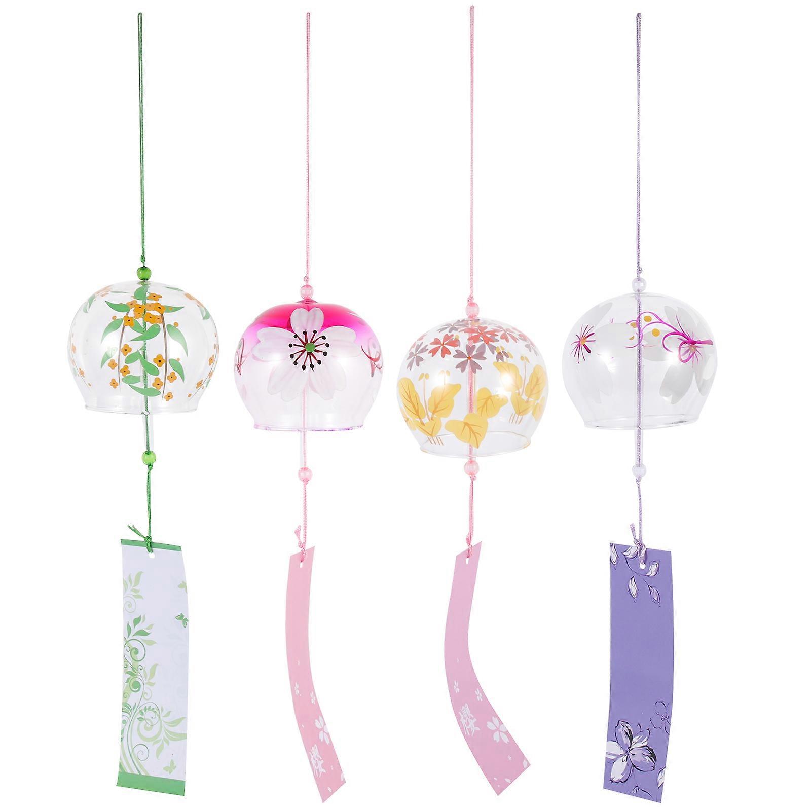 Charming Wind Chimes Assorted Color Polyester Paper For Garden Yard 4Pcs