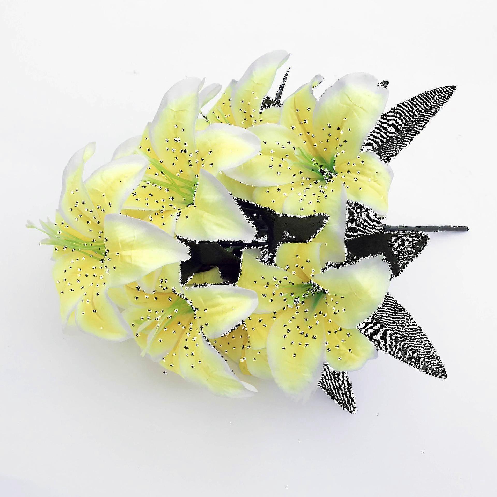 2pcs Artificial Lily 10 Heads Fake Lily Artificial Flower Wedding Party Decor