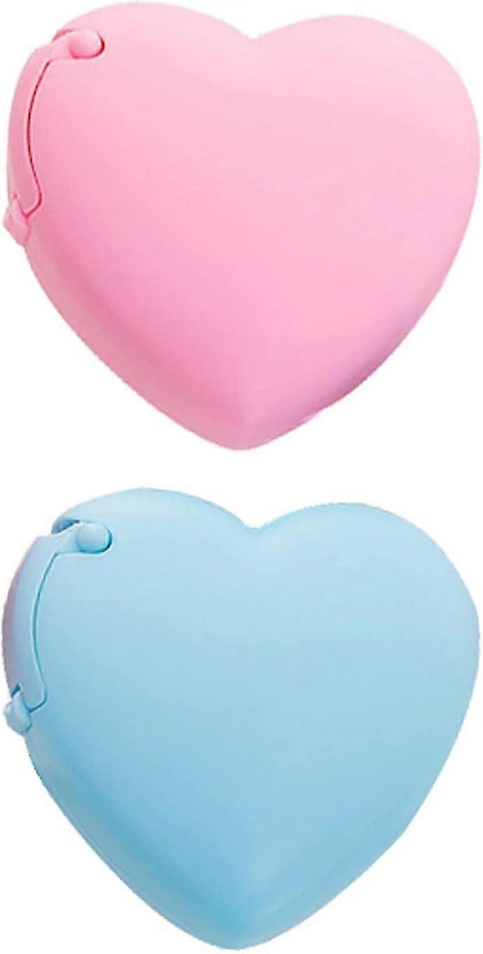 Heart-Shaped Tape Dispensers - 2 Pack Cute Cutters for Home & Office Use