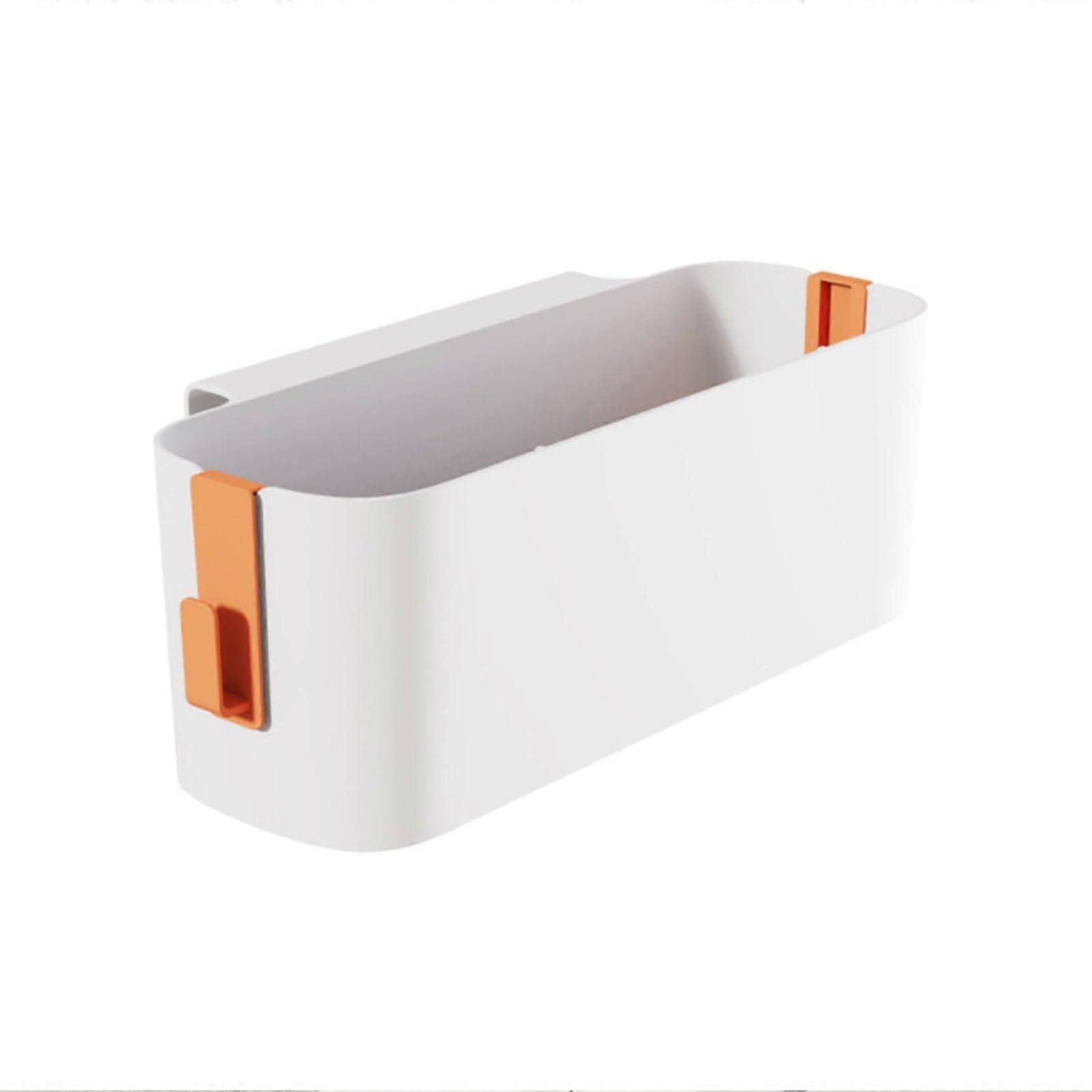 Hanging Bedside Caddy with 2 Hooks, Storage Organizer for Books, Magazines, Toys