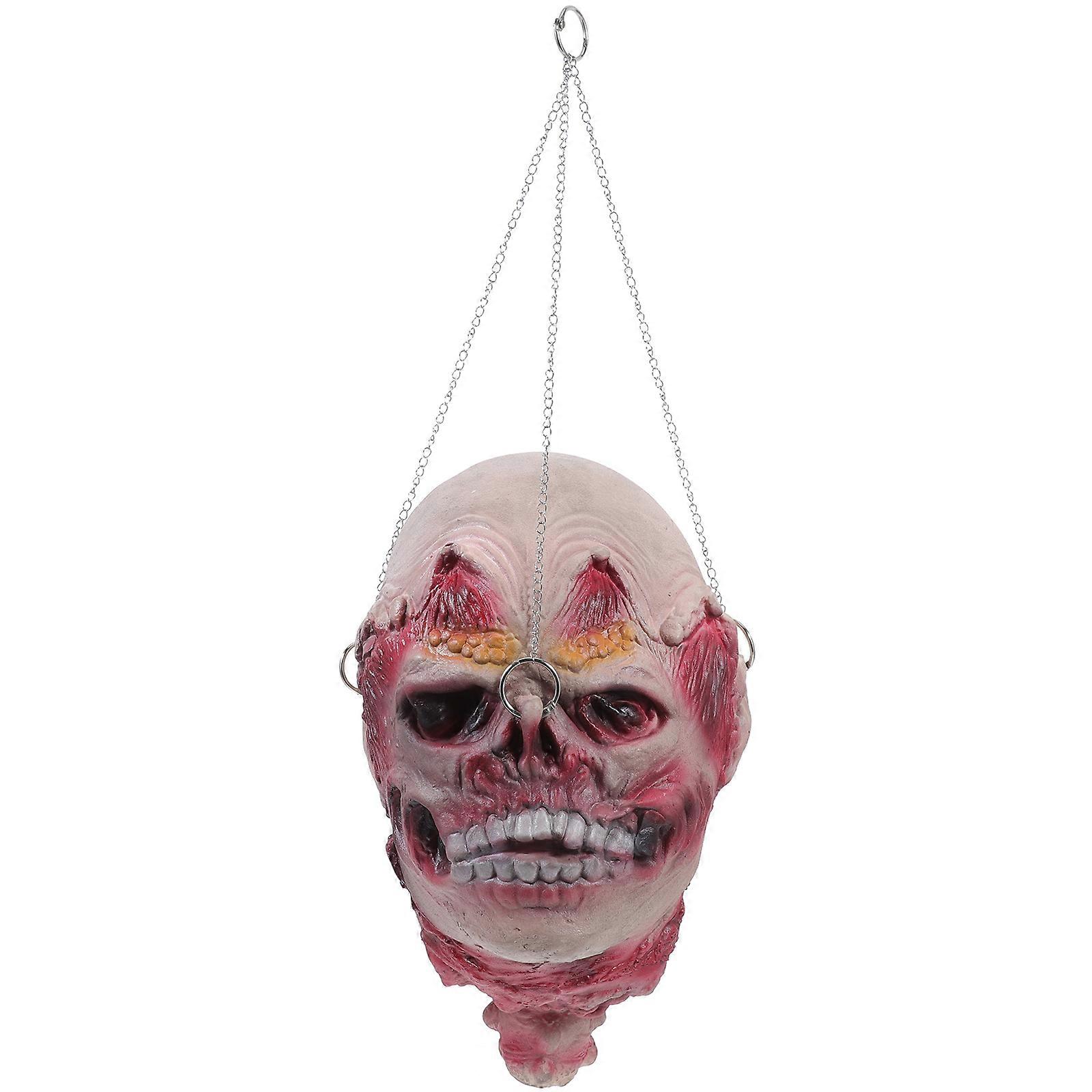 Party Prop Scary Head Pendant Halloween Decorations Adults Halloween Enthusiasts and Waterproof 1Set