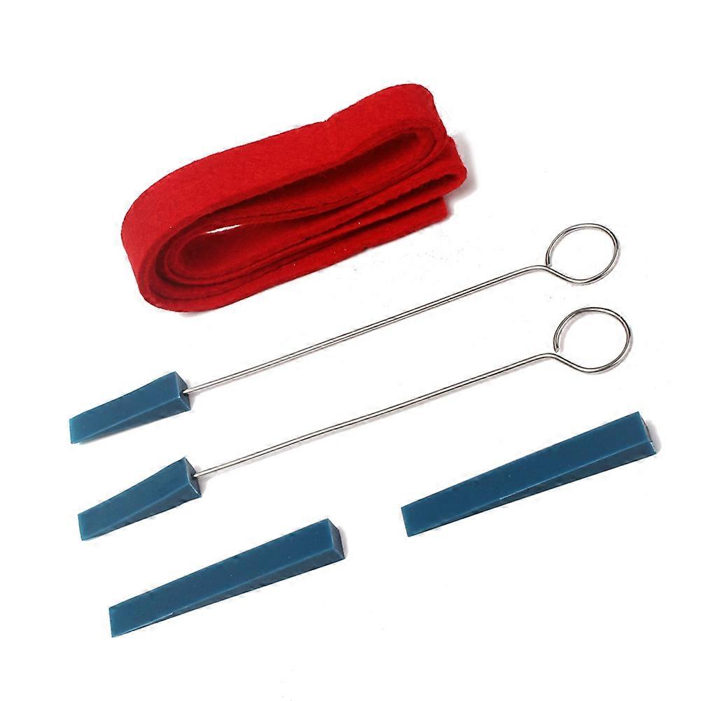Piano Tuning Tools Kit Professional Piano Maintenance 4 Pcs Set Assorted Color Piano Tuning Rubber Mutes With Temperament Strips For Musicians