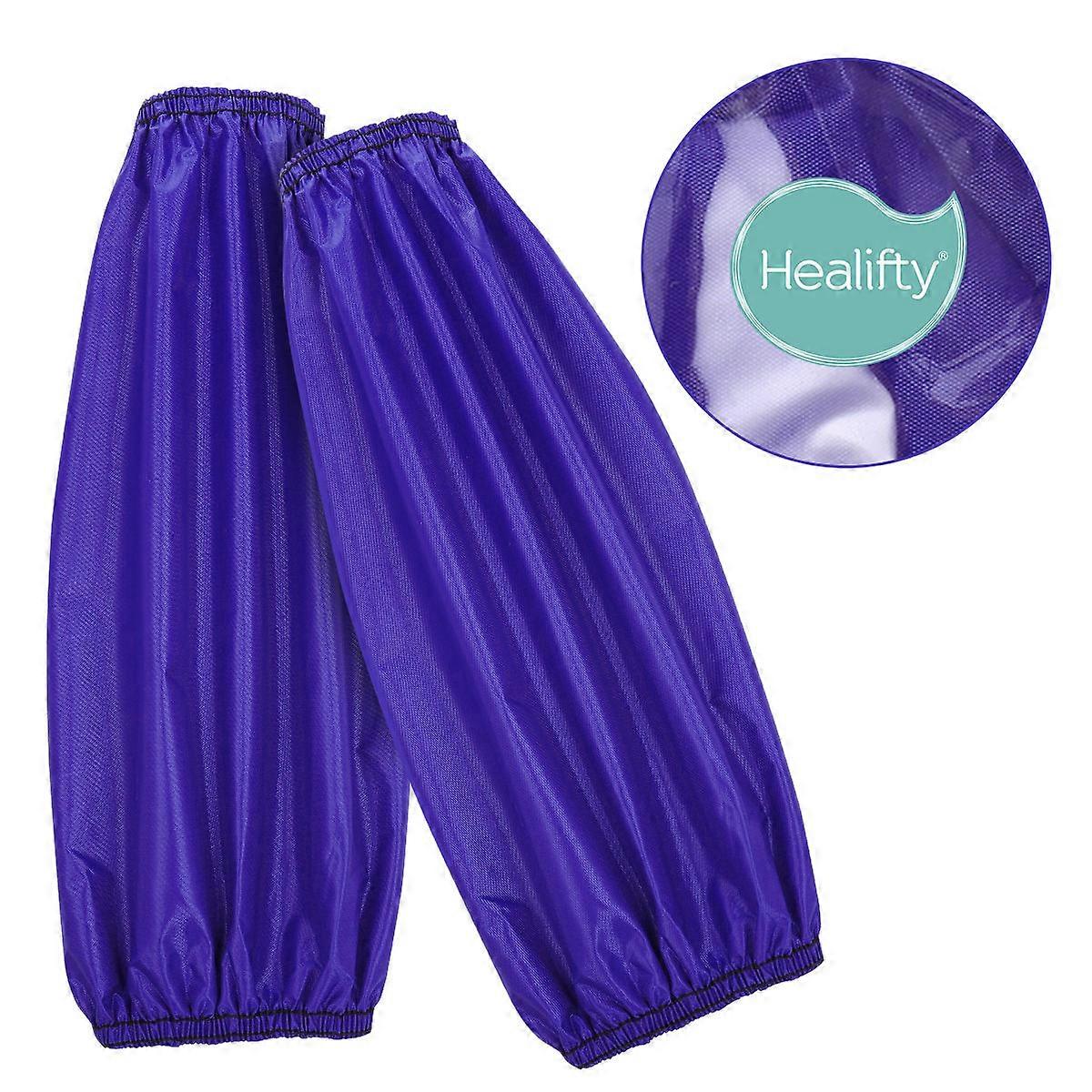 Arm Protector Sleeves Healifty Pair Waterproof Cuff Polyester Cotton Arm Sleeve Protectors Cooking Blue 1Pair