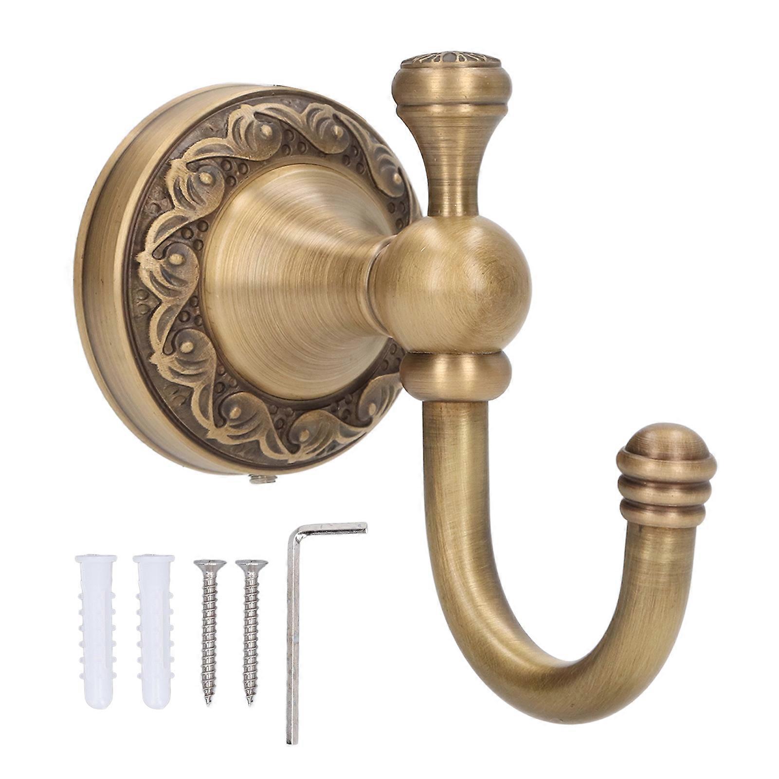 Robe Copper Stainless Steel Antique Style Easy Installation Wall Mounted Coat Hook for Bathroom Bedroom
