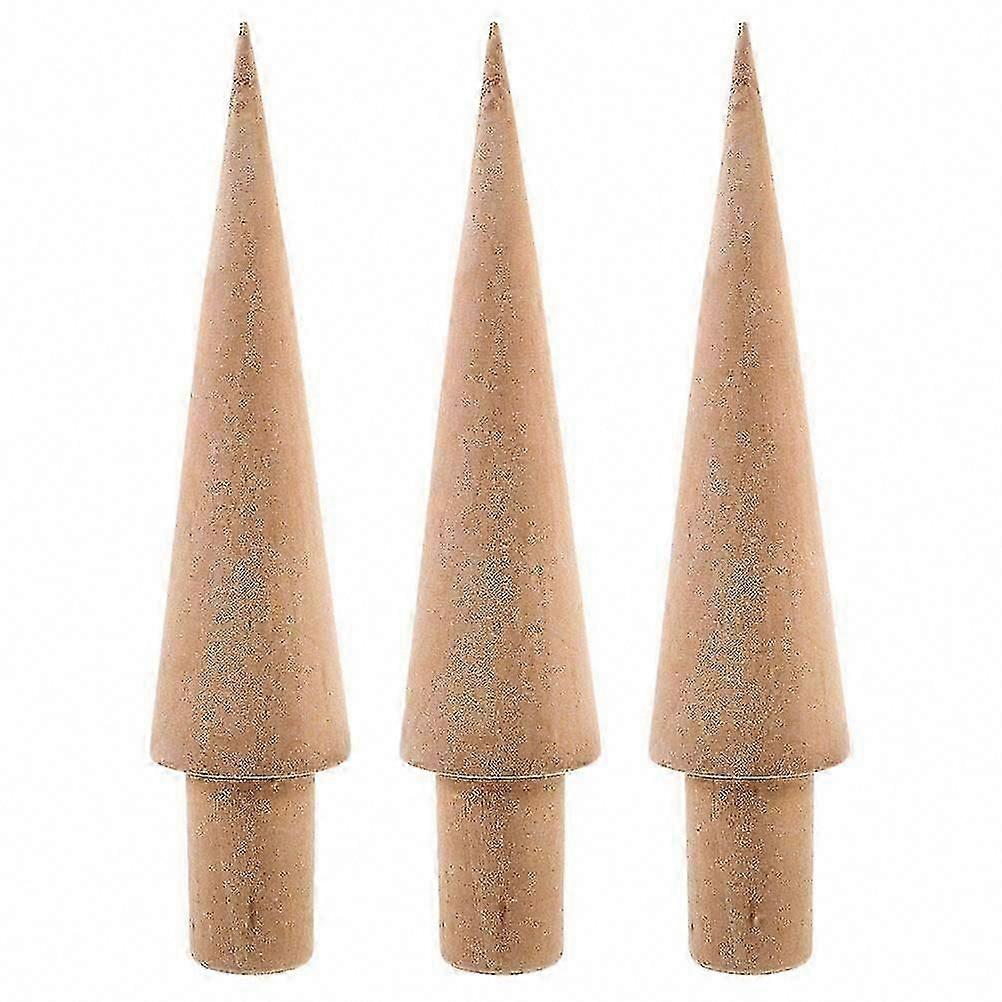 3pcs Ice Cream Cone Molds Multi-function Wooden Kitchen Roller for Homemade Treats