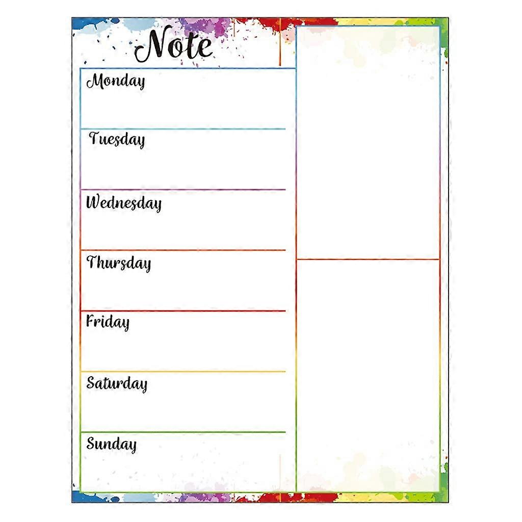 Magnetic Whiteboard for Refrigerator, Weekly Plan