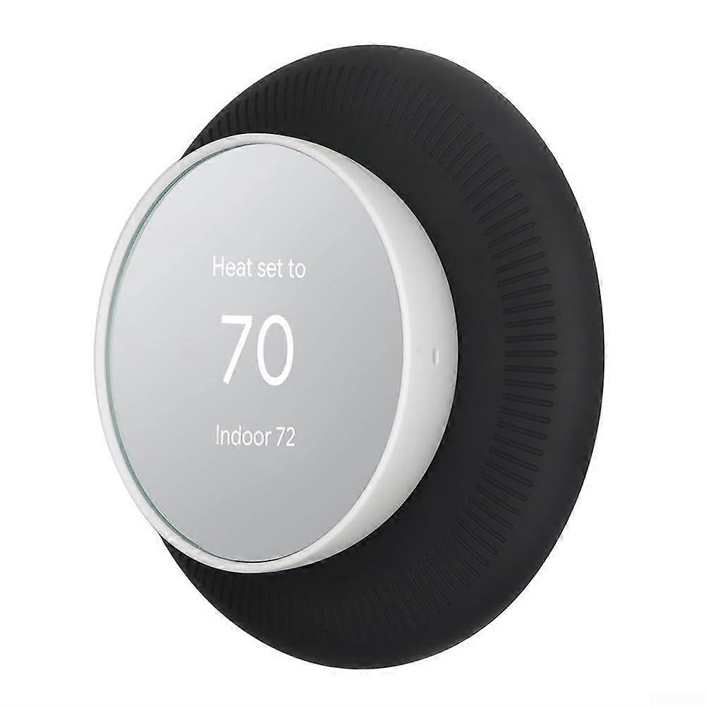 Thermostatic Wall Plate Cladding Kit Black Silicone Material Elegant Design for Home Use  Compatible with Standard Sizes